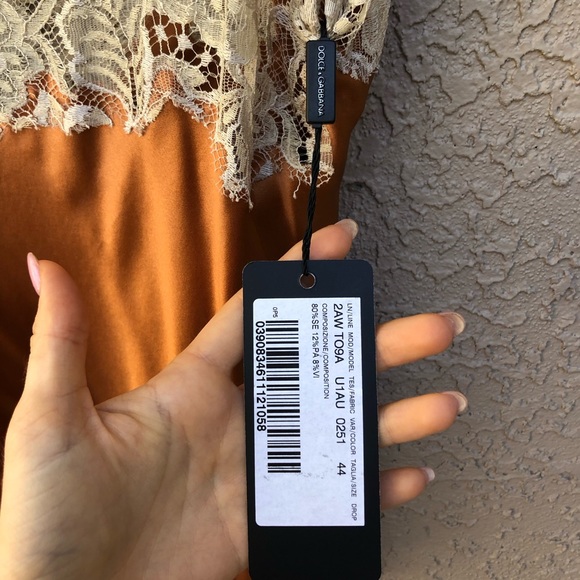 NWT Dolce& Gabanna Silk Slip Tank Top Size 44 - Picture 11 of 13